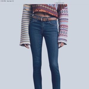 💙 Rag & Bone stretch straight leg mid rise jean